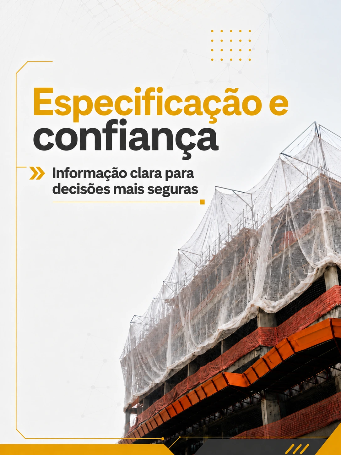 Rede de proteção em polietileno Lineos produzida conforme a especificação do projeto